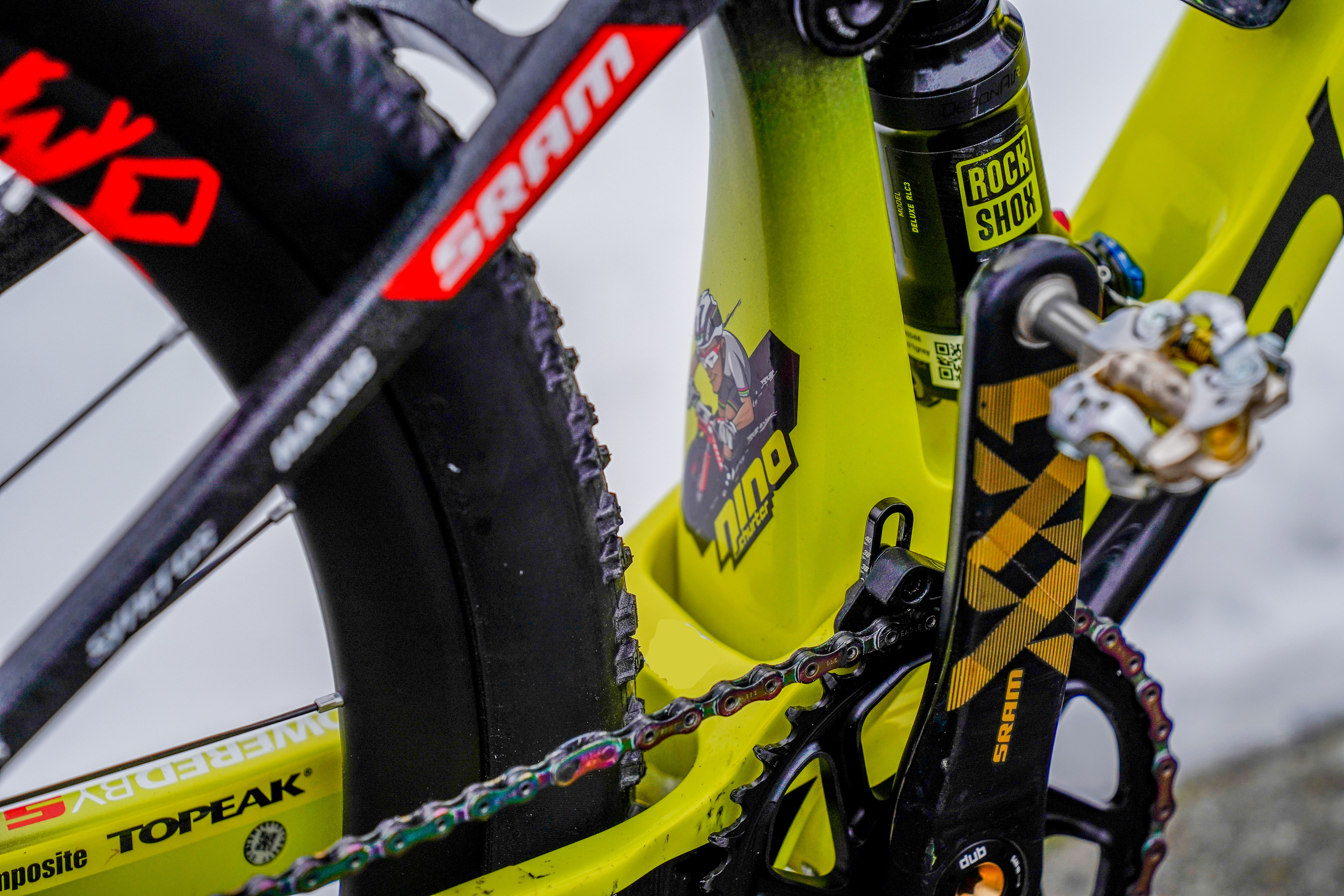 Vélo jaune Nino Schurter